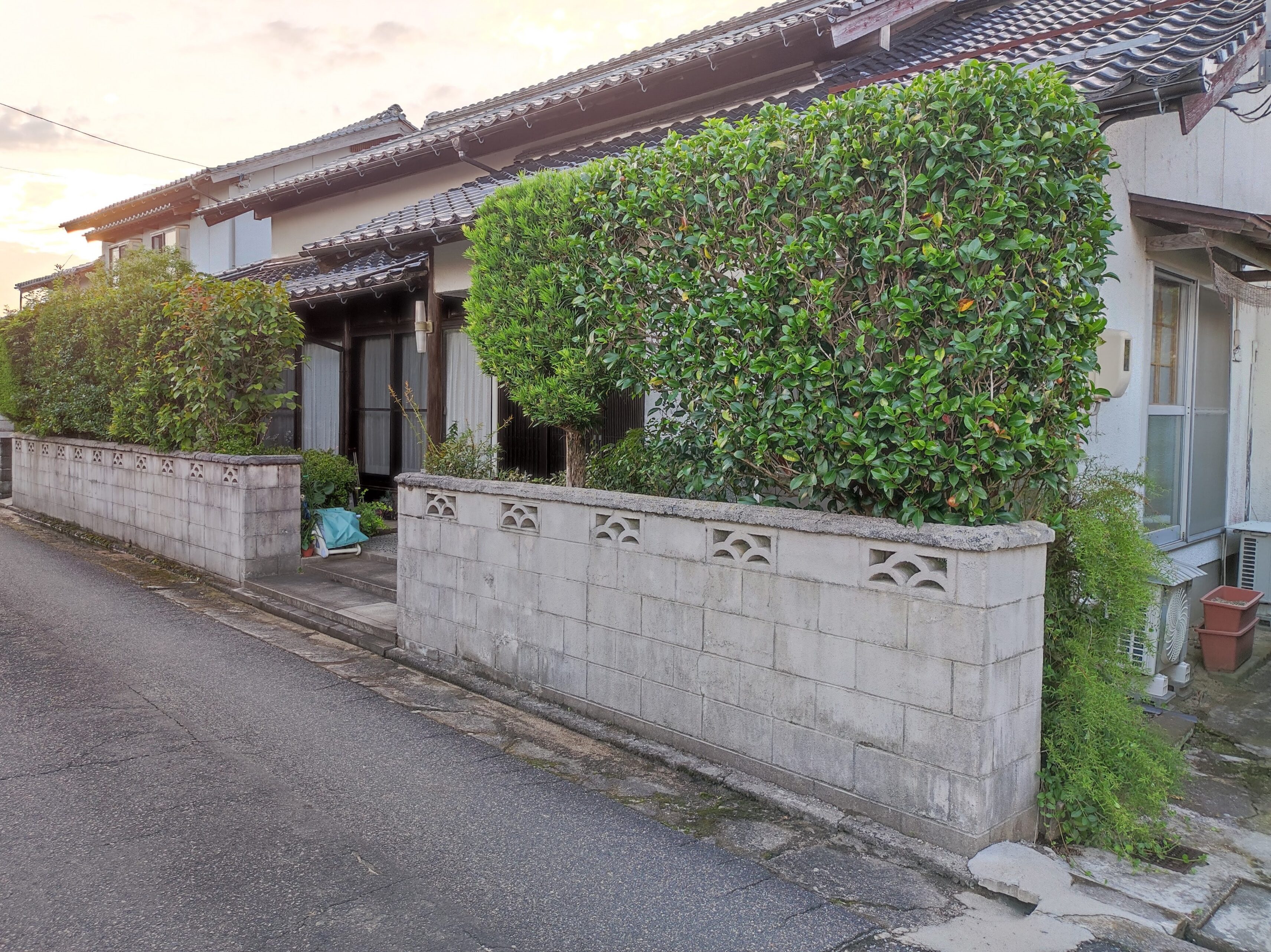 浜田市 外構リフォーム ひび割れた危険なブロック塀