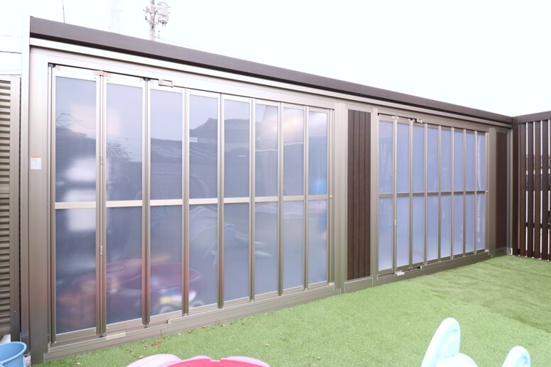 浜田市 外構リフォーム バイクや趣味用品を収納したガレージ