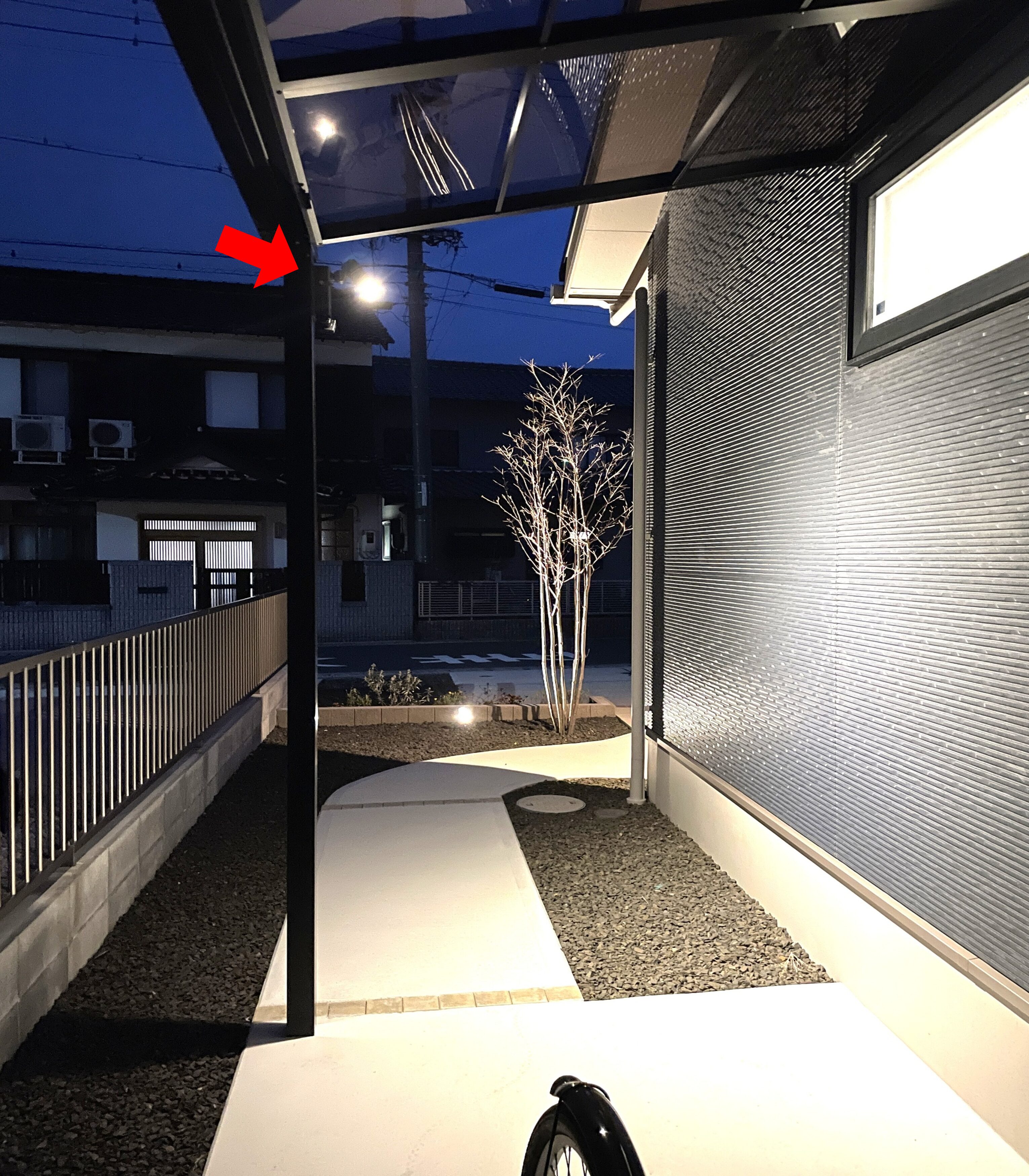 浜田市 自転車置き場設置工事 屋根付きサイクルポート