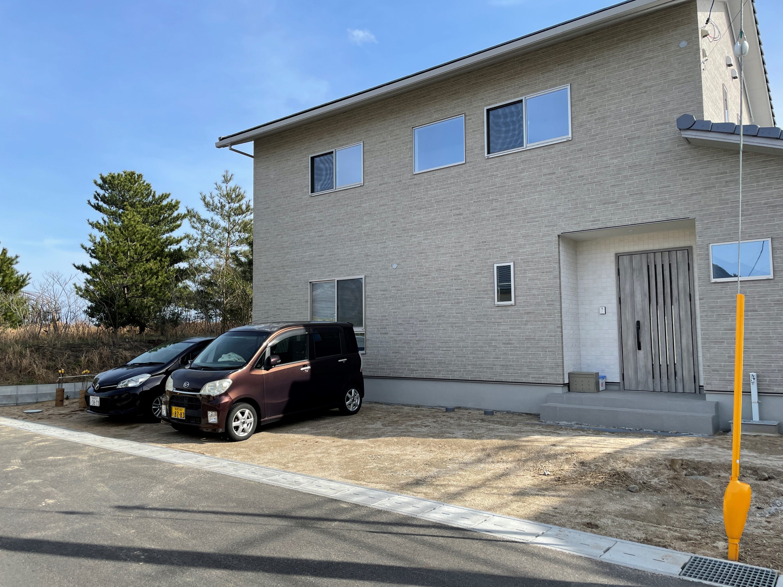 浜田市 外構リフォーム 駐車場拡張後の全景