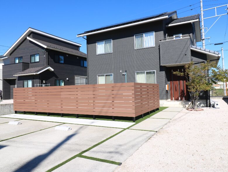 浜田市 外構工事 駐車場拡張後の施工事例